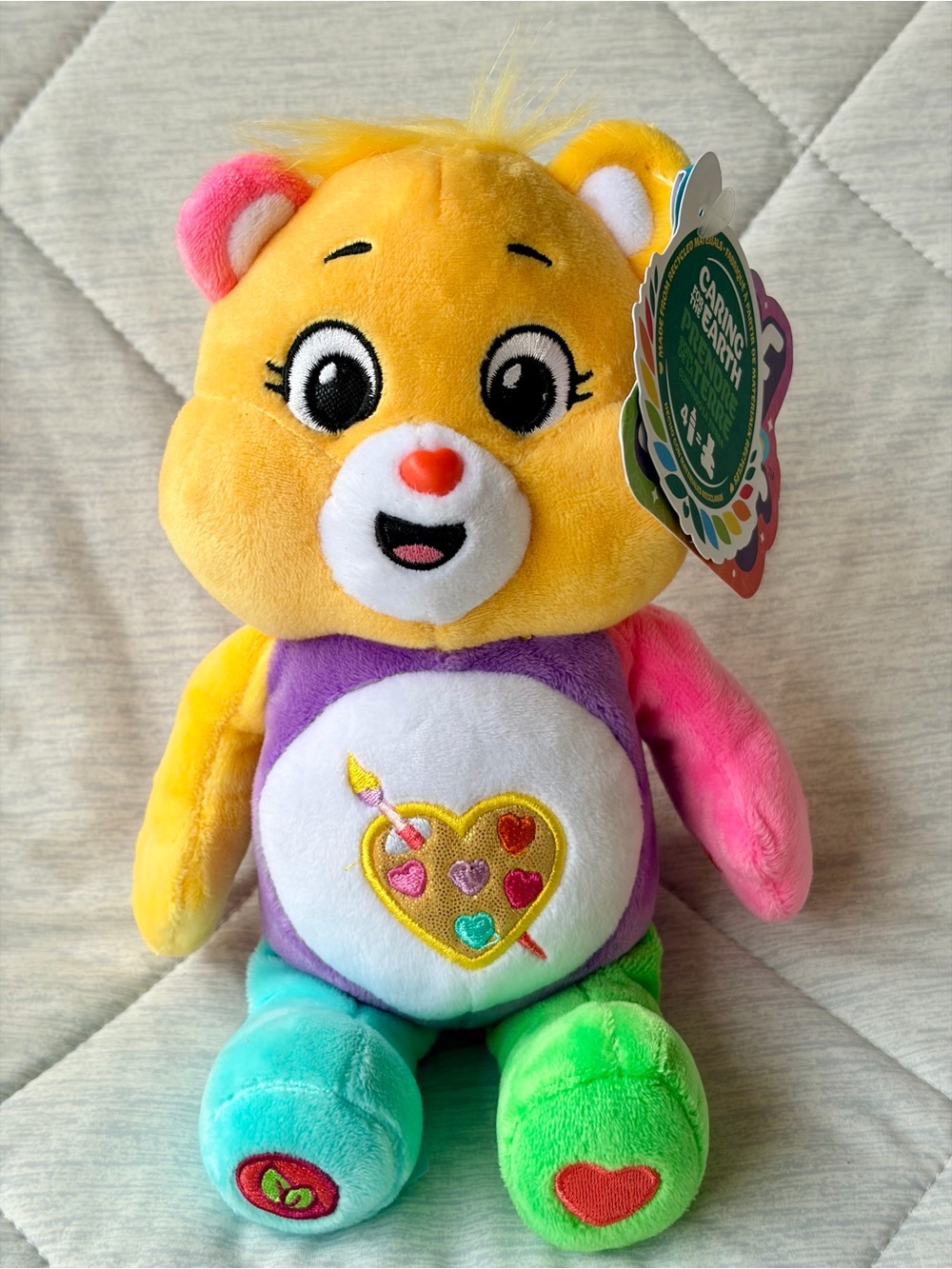 Care Bears (2025) FunSize Sparkle Plush (Eco) “Work Of Heart Bear” 9” Plush/NWT